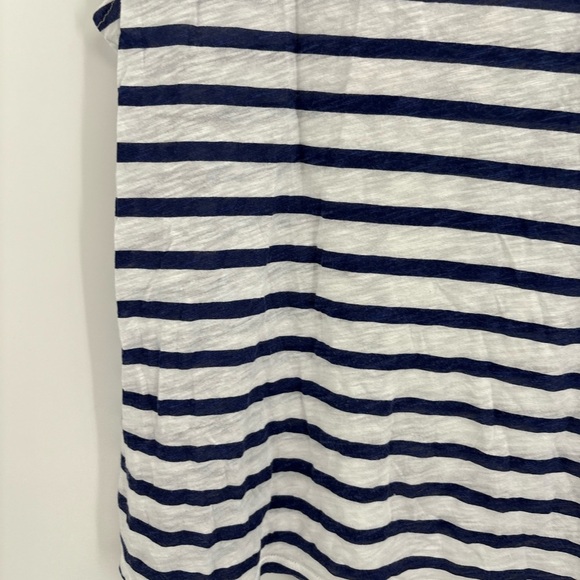 American Vintage Women’s Blue White Striped 100% Cotton Slub Knit Tank Top Large - Picture 6 of 16